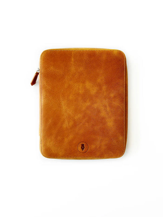 Eng Leather Co. - 18 Slot Leather Pen Case Autumn Golden Leaf