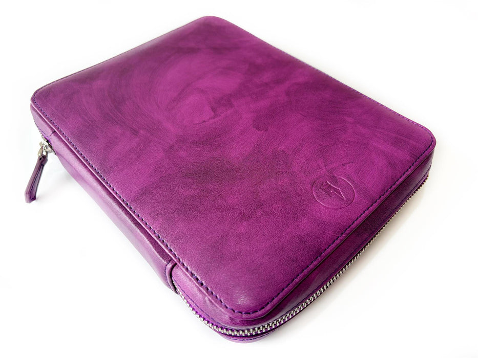 Eng Leather Co. - 18 Slot Leather Pen Case Violet