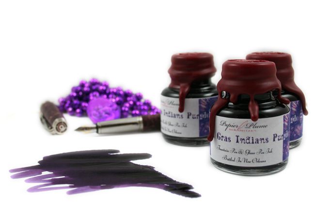 Papier Plume - New Orleans Collection Fountain Pen Ink - Mardi Gras Indians Purple