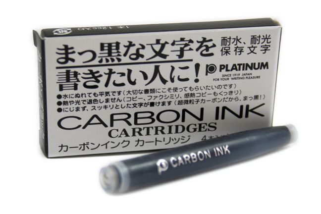 Platinum - Fountain Pen Ink Cartridges - Carbon Ink - Black