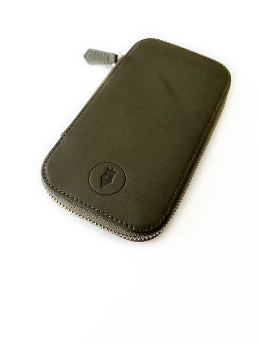 Eng Leather Co. - 3 Slot - Leather Pen Case Natural Olive