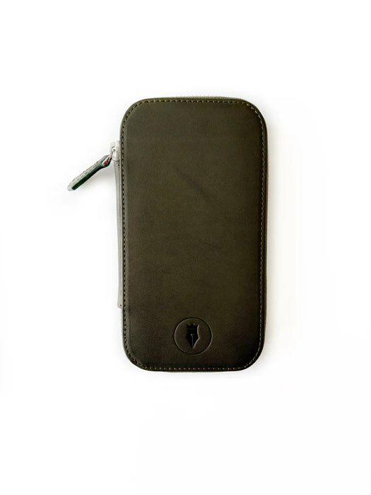 Eng Leather Co. - 3 Slot - Leather Pen Case Natural Olive