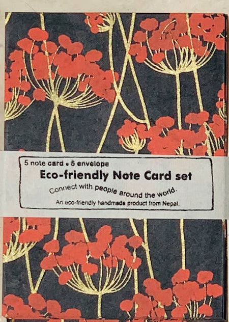 Stat A2 Twigs, papaya & gold on slate - Papier Plume