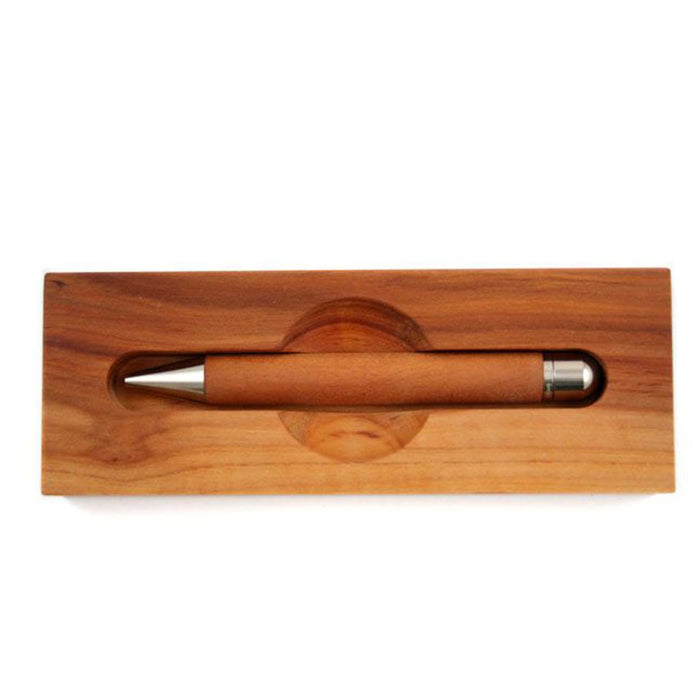 e+m - Wood in Wood Desk Pen Set - Wild Apple