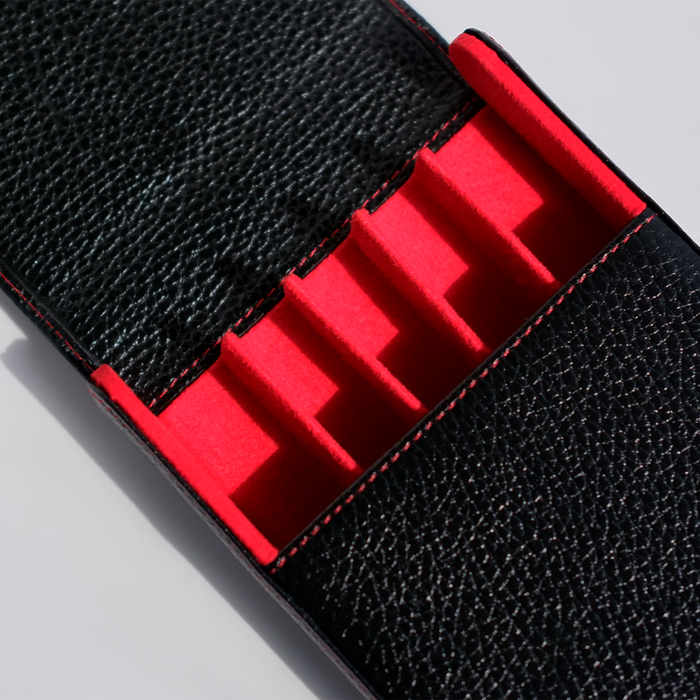 Eng Leather Co. - 5 Pen Hard Case Black - Papier Plume