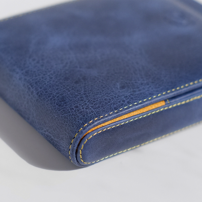 Eng Leather Co. - 5 Pen Hard Case Blue - Papier Plume