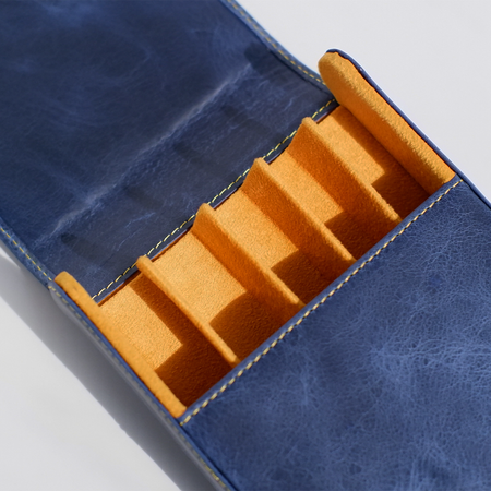 Eng Leather Co. - 5 Pen Hard Case Blue - Papier Plume