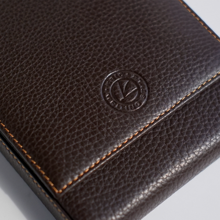 Eng Leather Co. - 5 Pen Hard Case Brown - Papier Plume