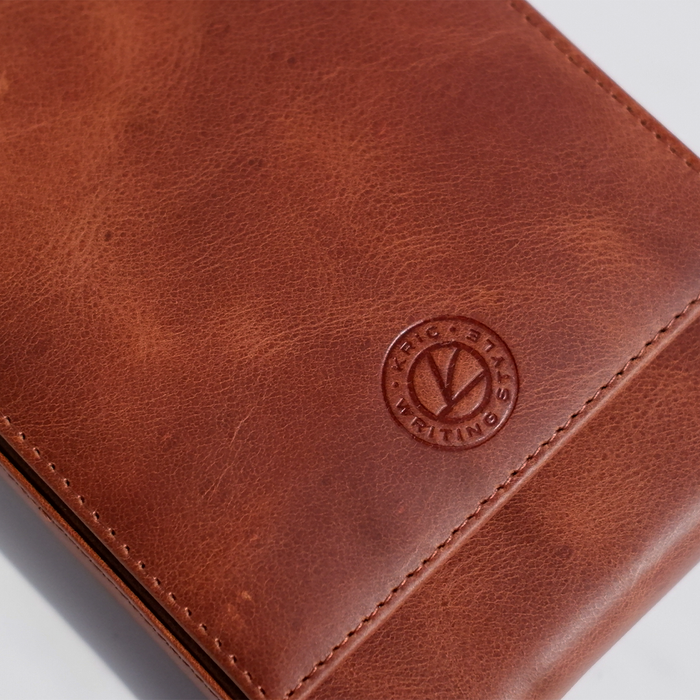 Eng Leather Co. - 5 Pen Hard Case Light Brown - Papier Plume