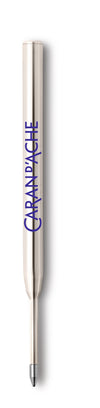 Blue Caran D'Ache Goliath ballpoint pen refill, replacement ink cartridge for smooth writing.