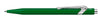 Caran D'Ache Ballpoint Pen 849 in classic silver with a sleek, rounded design and textured grip for smooth writing.