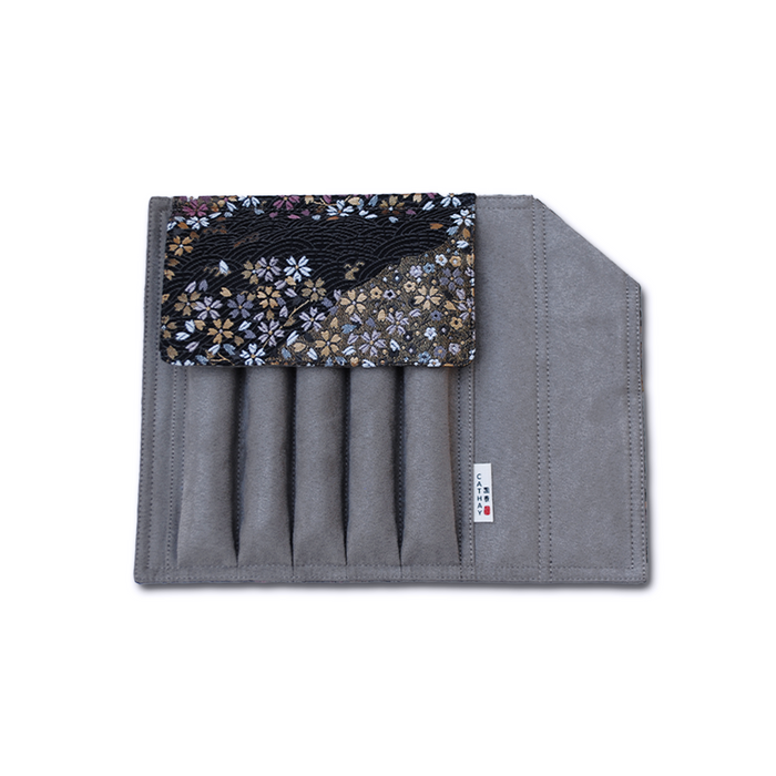 Cathay Rippling Sakura pen case with vibrant floral design, made of durable material for storing pens and small stationery.