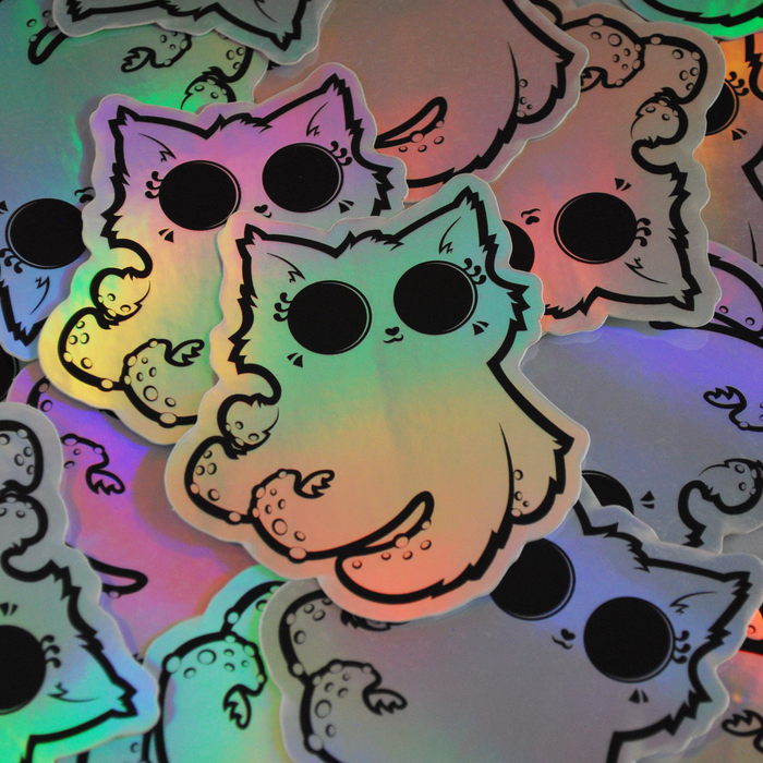 Cat Octopus Rainbow Holographic - Sticker