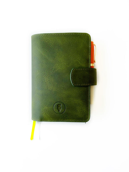 Eng Leather Co. - A6 Size - Leather Notebook Cover Jungle Green