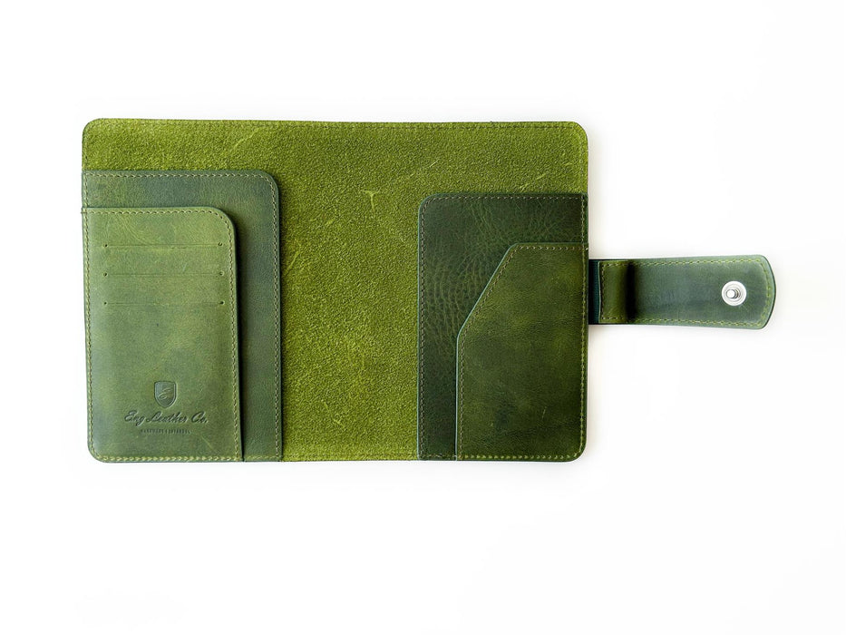 Eng Leather Co. - A6 Size - Leather Notebook Cover Jungle Green