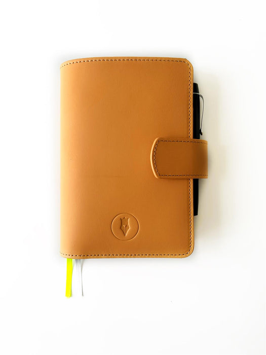 Eng Leather Co. - A6 Size - Leather Notebook Cover Aged Natural