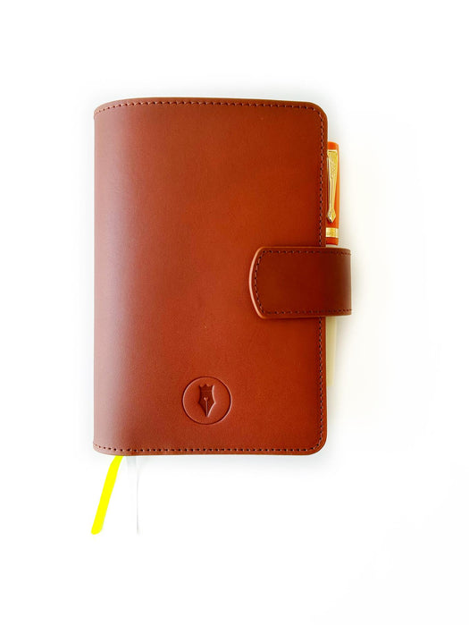 Eng Leather Co. - A6 Size - Leather Notebook Cover English Tan