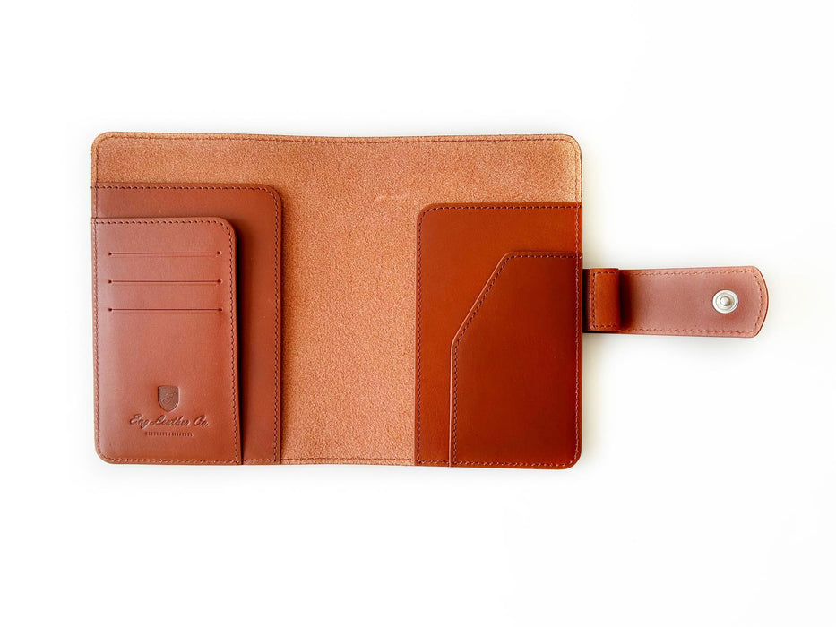 Eng Leather Co. - A6 Size - Leather Notebook Cover English Tan