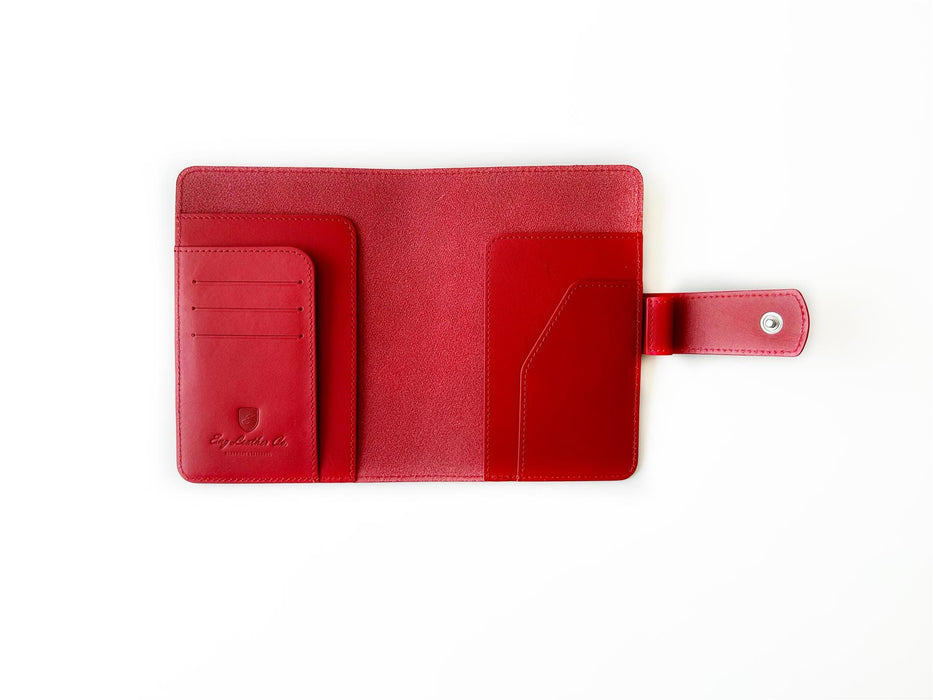 Eng Leather Co. - A6 Size - Leather Notebook Cover Ruby Red