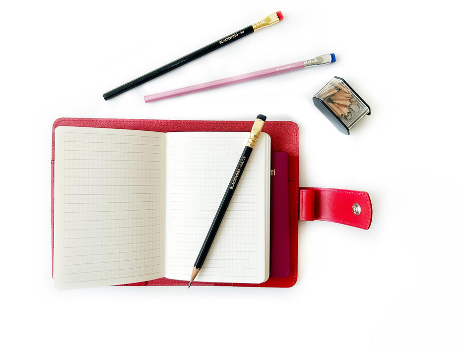 Eng Leather Co. - A6 Size - Leather Notebook Cover Ruby Red