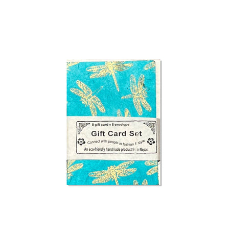 Giftsland Dragonfly gift card set featuring elegant cards with dragonfly designs on a neutral background.