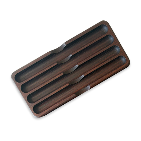 Eng. Leather - Wooden Pen Tray - Papier Plume