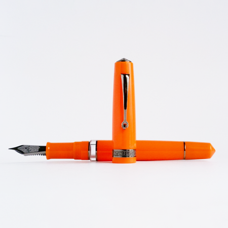 Armando Simoni Club ASC Bologna Portofino Bespoke 2024 handbag in vibrant orange with grey and rhodium accents.