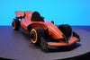 Assembli Race Car flaming orange front zoom