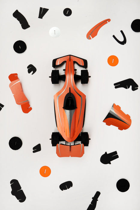 Assembli Race Car flaming orange parts
