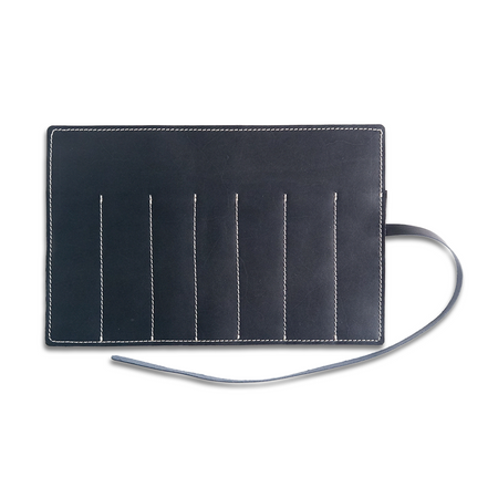 San Lorenzo - Leather Pen Roll - Navy - Papier Plume