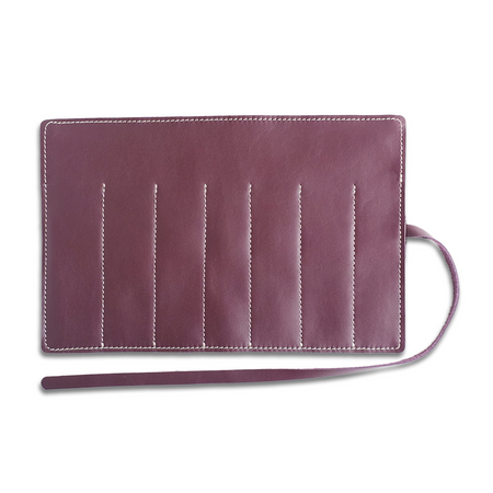 San Lorenzo - Leather Pen Roll - Burgundy - Papier Plume