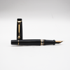 Aurora  Optima - Black Fountain Pen - Gold Trim - Papier Plume