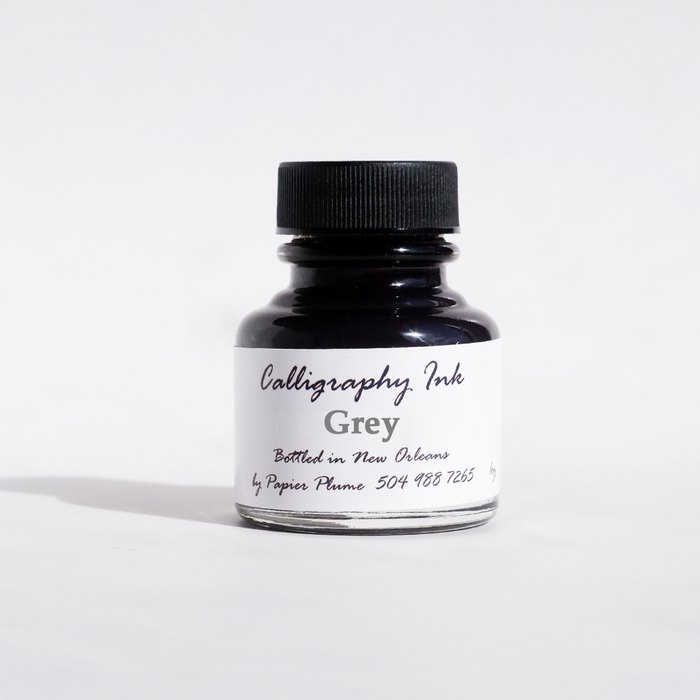 Bottled Calligraphy Inks - Grey - Papier Plume