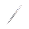 Silver pen on a white background