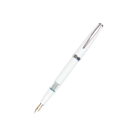 Cleo Skribent - Classic Paladium - Fountain Pen - Piston - 14k nib White - Papier Plume