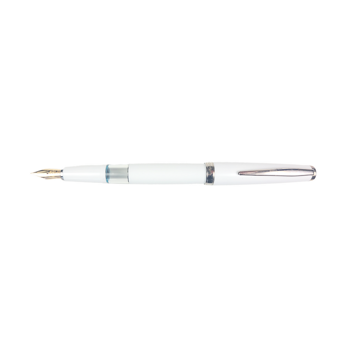 Cleo Skribent - Classic Paladium - Fountain Pen - Piston - 14k nib White - Papier Plume