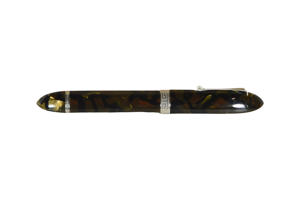 Armando Simoni Club - Triangolo - Green Saft Celluloid Rhodium - Papier Plume