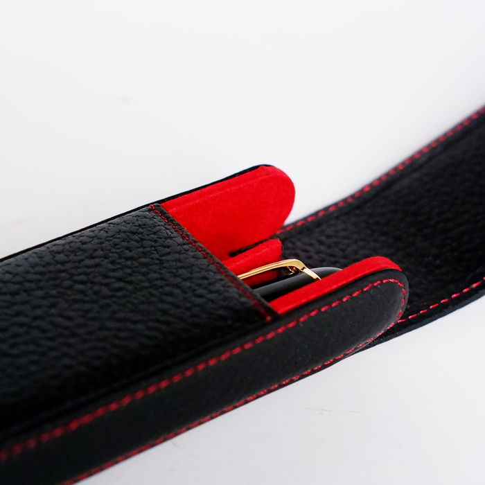 Eng Leather Co. - 2 Pen Hard Case Black - Papier Plume