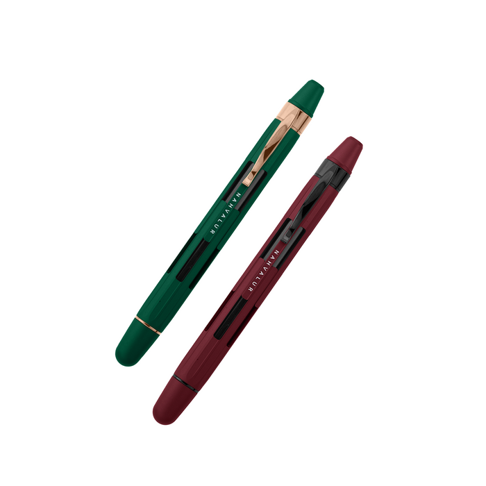 Nahvalur - Eclipse - Emerald and Ruby - Fountain Pen - Papier Plume