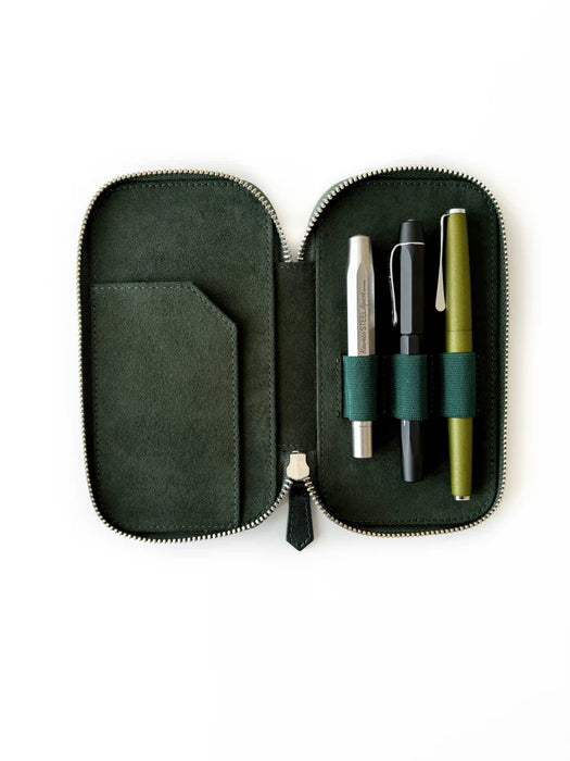 Eng Leather Co. - 3 Slot - Leather Pen Case Aurora Light