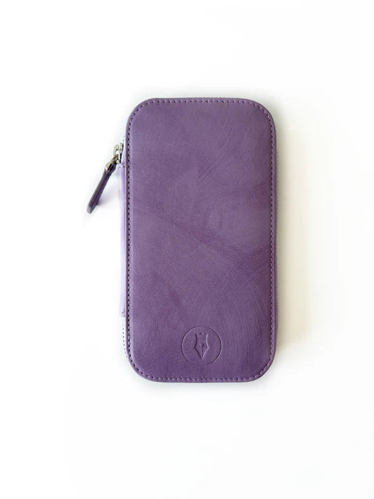 Eng Leather Co. - 3 Slot - Leather Pen Case Light Lavender