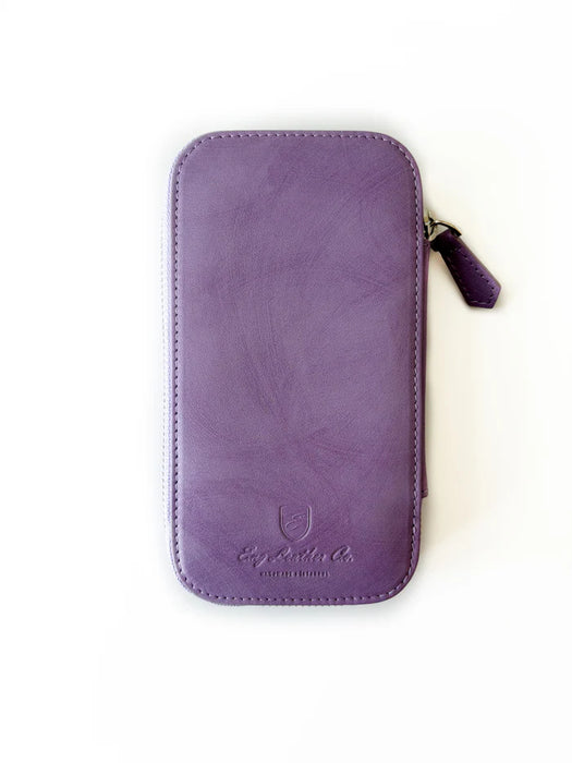 Eng Leather Co. - 3 Slot - Leather Pen Case Light Lavender