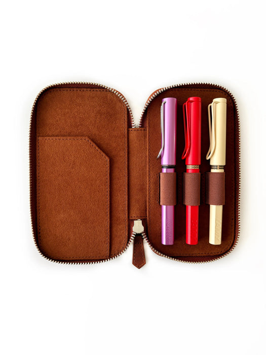 Eng Leather Co. - 3 Slot - Leather Pen Case Mars