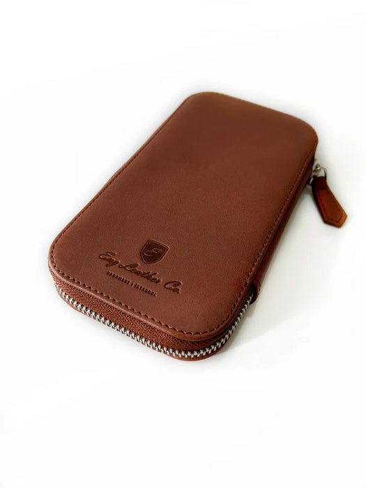 Eng Leather Co. - 3 Slot - Leather Pen Case Toffee