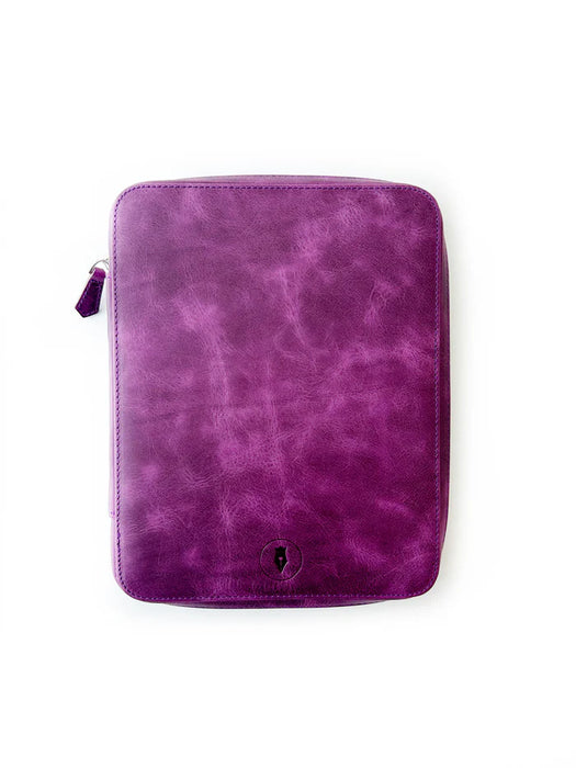 Eng Leather Co. - 4 Slot A5 Organizer Leather Pen Violet