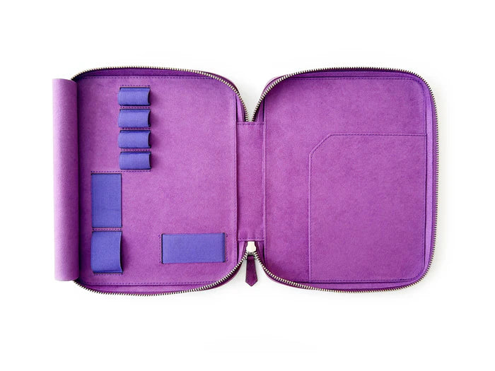 Eng Leather Co. - 4 Slot A5 Organizer Leather Pen Violet