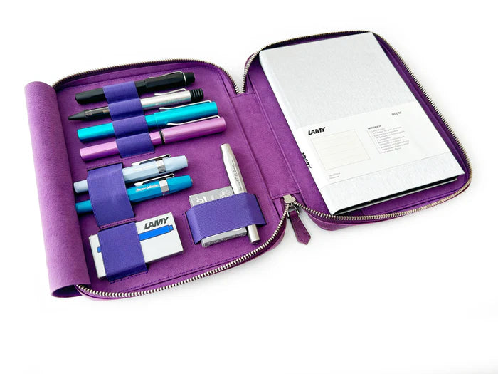 Eng Leather Co. - 4 Slot A5 Organizer Leather Pen Violet