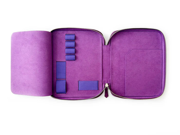 Eng Leather Co. - 4 Slot A5 Organizer Leather Pen Violet