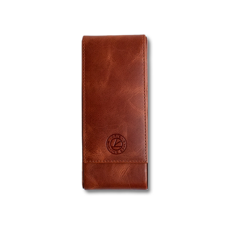 Eng Leather Co. - 3 Pen Hard Case Light Brown - Papier Plume