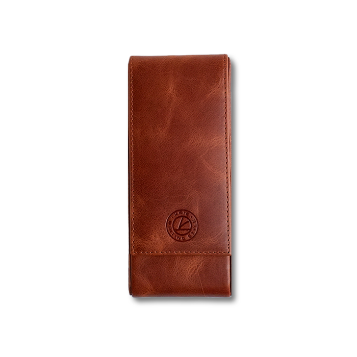 Eng Leather Co. - 3 Pen Hard Case Light Brown - Papier Plume